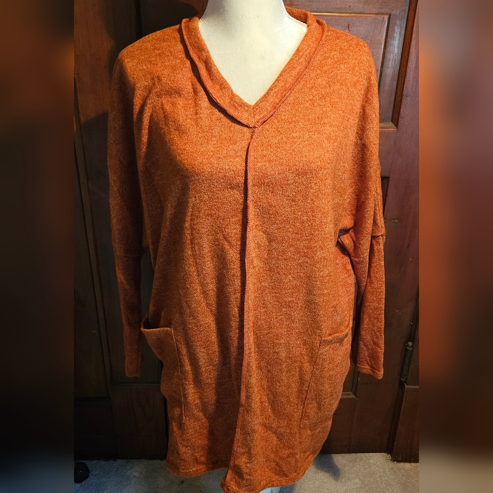 Celeste NWOT orange rust size M tunic sweater